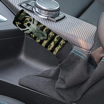 Camouflage Deer Car Handbrake Cover Gear Shift Knob Cover American Flag Auto Interior Accessory 2 Piece for Women Men - color: Deer American Flag Camouflage