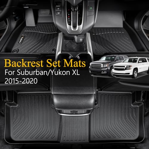 Wailtnb-All Weather Floor Mats & Cargo Liner Backrest Mat for Chevrolet Suburban & GMC Yukon XL 2015-2020 Custom Fit Chevy Suburban & GMC Yukon XL 2015-2020 Waterproof Durable Easy Clean Accessories - style: 30|For Suburban/Yukon XL | 2015-2020 | Backrest