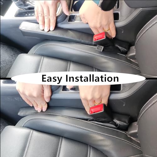 No Drop Seat Guard, Car Seat Gap Filler Universal ‌Upholster Gap Stopper/Catcher to Fill The Gap Between Seat and Console Black Plug Crevice Blocker Pad Stopper 03b