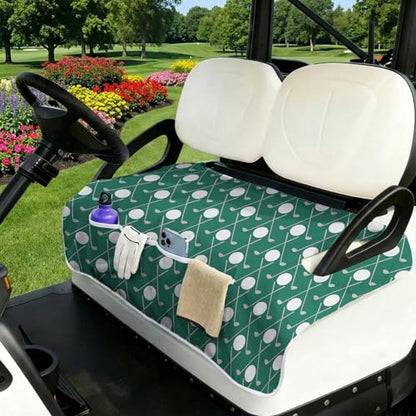 Golf Cart Seat Covers Golf Cart Seat Towel Blanket Group - color: Green Golf with Pocket