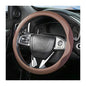 Car Steering Wheel Cover, Microfiber Breathable Ice Silk Leather Steering Wheel Cover Soft Anti-Slip Safety, 15inch Four Season Universal Fits for Most Truck,SUV,Cars (Coffee) - color: Coffee