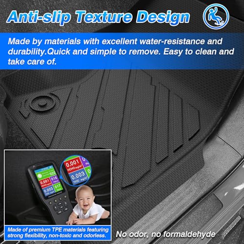 Floor Mats for Toyota Tacoma 2024 2025 2026 Double Cab Auto Tran(Not fit Hybrid), All Weather Floor Mat for Tacoma Accessories, Heavy Duty Tacoma TRD/SR/SR5/limited Car Mats, Car Accessories - size: 2)Toyota Tacoma (Not fit Hybrid)【2024-2026】