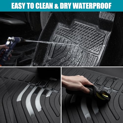 All Weather Floor Mats Compatible with 2017-2021 Honda Civic Si & 2016-2021 Civic, Full Cover Protection Floor Liners TPE Black(2017-2021 Civic Si&2016-2021 Civic) - color: 2017-2021 Civic Si&2016-2021 Civic