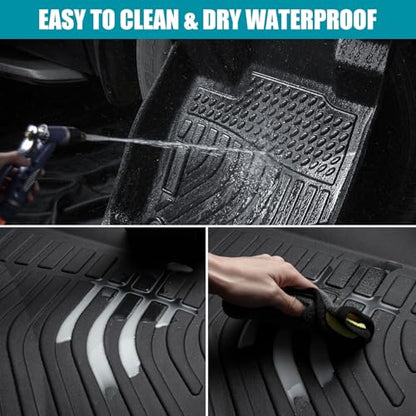 All Weather Floor Mats Compatible with 2017-2021 Honda Civic Si & 2016-2021 Civic, Full Cover Protection Floor Liners TPE Black(2017-2021 Civic Si&2016-2021 Civic) - color: 2017-2021 Civic Si&2016-2021 Civic