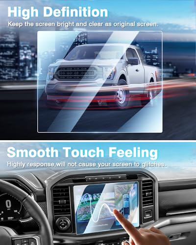 2 Pack Screen Protector for 2021-2025 Ford F150/F-150 Lightning 15.5-Inch Accessories [No Glare & Fingerprint] for 9H Hardness Tempered Glass Navigation Touchscreen - size: 2021-2025 Ford F150/F-150 Lightning
