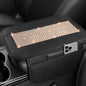NBTEPEM Bling Car Armrest Cover, Universal Microfiber Leather Center Console Cover with 2 Pockets, Rhinestone Car Armrest Cushion, Bling Accessories Interior for Most Vehicles (Champagne Diamond) - color: Champagne Diamond