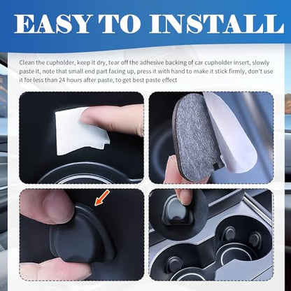6PCS Upgraded Car Cup Holder Insert,Self-Adhesive Silicone Cup Holder Inserts for Car for Firmly Fixing Water Cups,Universal Anti-Slip Cars Cupholder Insert Cars Accessories