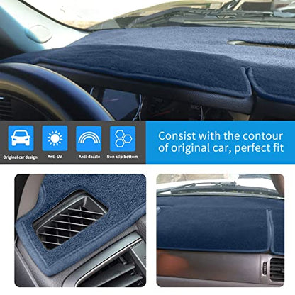 Dashboard Cover Dash Mat Compatible with 2007-2014 Chevy Chevrolet Tahoe Suburban,2007-13 Chevy Avalanche Silverado 1500 2500 3500 LTZ/GMC Sierra SLT Denali,2007-14 GMC Yukon XL (Gray) - color: Dark Gray