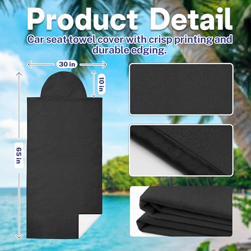 Car Seat Towel Cover After Gym, Car Seat Cover Towel – Sweatproof, Washable, Non-Slip Cover for Cars, SUVs (2 Pack, Black) - color: Black