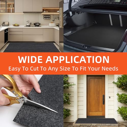 Garage Mats for Floor, 17 x 7.4 Ft Garage Floor Mats for Under Car, Oil Spill Mat, Absorb Oil Quickly, Garage Carpet, Reusable, Washable, Protects Floor, 3MM-PE