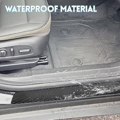 Compatible with Chevrolet 5Pcs Car Door Sill Protector,Thickened Carbon Fiber Leather Door Entry Edge Guard Sticker,Rear Bumper Protector Guard Anti-Scratch Strips Fit for Trax 2024 2025
