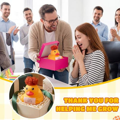 Civaner 7 Inch Emotional Giant Rubber Duck with Positive Message Thank You Gifts Motivational Rubber Duck Gift for Desk, Office, Home Decor Graduation(Who You are) - style: Who You Are