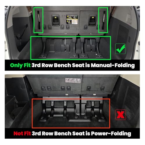 LASFIT Floor Mats & Cargo Liner for Toyota Sienna 7 Seat 2013-2020 (Not Fit Sliding Center Console) All Weather TPE Custom Fit Floor Liners & Trunk Mat for Sienna 7 Seat Full Set Mats Accessories