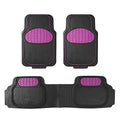 Automotive Floor Mats Pink Climaproof for All Weather Protection Universal Fit Heavy Duty Rubber fits Most Cars, SUVs, and Trucks (Full Set Trim to Fit) FH Group F11500PINK - color: pink