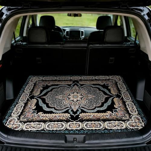 Car Trunk Mat - Universal Size 29" x 39", Bohemian Style Cargo Liner, Car Accessory for SUVs/Sedan/Wagons, Durable Protective Mat, Trunk Liner for Families/Travel Enthusiasts - style: Bohemian style-6