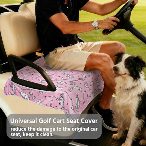 Golf Cart Seat Covers, Universal Golf Cart Seat Towel Blanket for Yamaha, EZGO, Club Car, Icon and More 2-Seat Carts, 100% Microfiber Keeps Seat Comfortable and Clean - color: golf