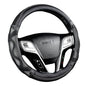 Iwantit® Steering Wheel Cover with 3D Honeycomb Anti-Slip Design and Breathable Fabrics, Universal 14.5-15 Inch (White/Black) - color: 002-White/Black