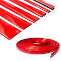 16Ft Solid Red Car Motor Bike Self-Adhesive Exterior and Interior Molding Trim Universal Dashboard Bumper Window Door Body Side Decorative Strip Scratch-Proof (Width: 1/4 inch (6mm)) - style: Width: 1/4 inch (6mm)