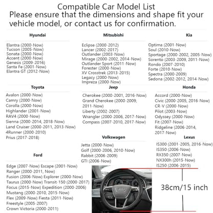 38cm Car Steering Wheel Cover, Universal 15 inch, Microfiber Breathable Ice Silk, Anti-Slip, Odorless, Easy to Install, Blue and White Contrast Design, Cute Cat for Girls, Ladies, Women
