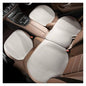 Summer Car Seat Cushion Perforated Breathable Ventilated Non-Slip All-Season Auto Cushion Pad(White,3-Piece Set) - color: White, size: 3-piece set