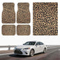 Automotive Floor Mats 5 Pcs, Universal Car Floor Mats, Leopard Print Cargo Liner, Car Accessory for SUVs/Sedan/Wagons, Durable Protective Mat, Trunk Liner for Families/Travel Enthusiasts - style: Bundle 4