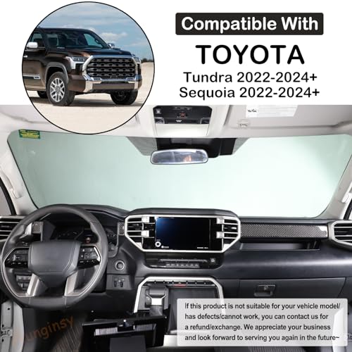 Carbon Fiber Center Control Panel Dashboard Strips Trim Sticker Fit Toyot@a Tundra/Sequoia 2022-2024 Center Console Molding Panel Cover Dashboard Central Control Strip Interior Decorative Accessories - size: Center Control Panel Dashboard Strips Trim