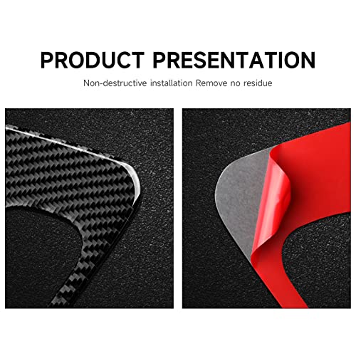 Copilot Glove Handle Box Cover Trim Decals for 2011-2023 Dodge Charger Accessories Carbon Fiber Interior Stickers - color: Copilot Glove Handle Box Cover