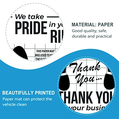White Car Paper Floor Mats : 50 Pcs Disposable Floor Cars Auto Vehicles Automotive Mat Covers Protector Detailing Detail Wash Temporary Sticky 16x20inch, fzp202