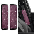 2PCS Bling Seat Belt Covers, Seat Belt Cover Pad, Car Seatbelt Shoulder Pads with Rhinestone, Auto Accessories Comfortable Automotive Neck Shoulder Mat Cushion for Car Truck SUV (Pink) - color: Pink
