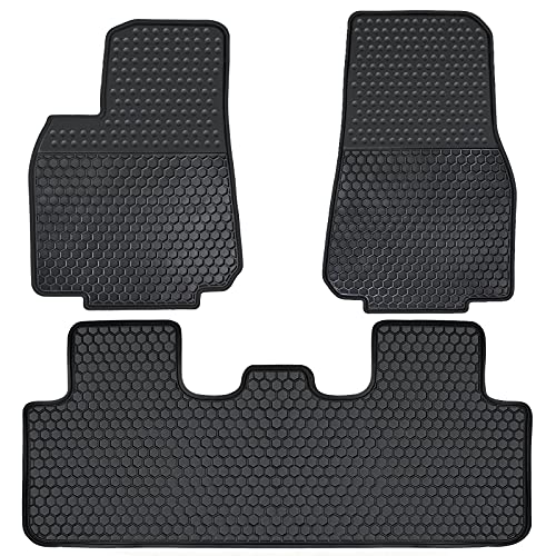 Car Floor Mats Custom Fit for Tesla Model Y 2020-2025（Not for Juniper） Full Black Rubber Auto Liner Mats All Weather Protection Heavy Duty Odorless - color: All Black, size: 2020-2025 Tesla Model Y