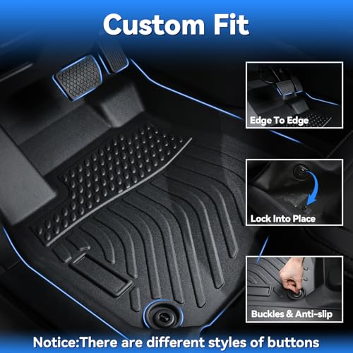 Hutisya-Floor Mats & Cargo Liner Set Fit for 2020-2026 Ford Escape Hybrid All Weather Protection Anti-Slip & Durable TPE Full Set Liners Automotive Accessories-Black - style: 18)For Escape Hybrid 2020-2026 Full Set