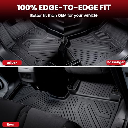 LASFIT Floor Mats&Trunk Mat for Lexus RX 2022 2021 2020 2019 2018 2017 2016 RX350 RX450h(Not Fit 2018-2022 Lexus RX L), All Weather Floor Liners Custom Fit TPE Cargo Mats Front & Rear Mats, Black - size: 9)2016-2022|Lexus RX|1st & 2nd Row & Cargo Mats