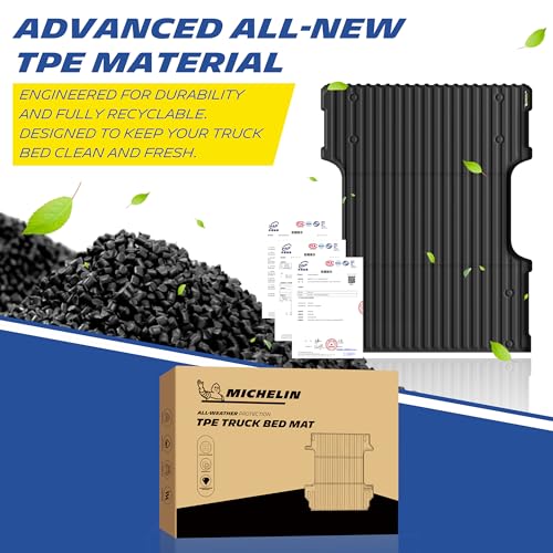 MICHELIN Truck Bed Mat for 2022-2026 Toyota Tundra 6.5 FT / 78.7" Only (Not Fit Drop-in Liners), All-Weather Truck Bed Liner, Custom Fit, Durable TPE Bedliner, Non-Slip - size: 1) Tundra | 22-26 | 6.5 FT