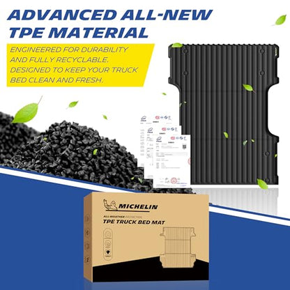 MICHELIN Truck Bed Mat for 2022-2026 Toyota Tundra 6.5 FT / 78.7" Only (Not Fit Drop-in Liners), All-Weather Truck Bed Liner, Custom Fit, Durable TPE Bedliner, Non-Slip - size: 1) Tundra | 22-26 | 6.5 FT