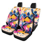 Howilath Dog Paw Car Seat Covers Front Seats Graffiti Print Auto Accessories, 4-Piece Stretchy Front & Rear Seat Protectors Fit SUV Sedan Truck - color: Dog Paw Graffiti