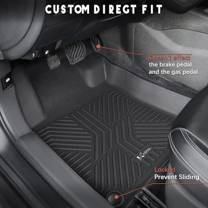 KARPAL Floor Mats for Nissan Altima 2019-2025 2026, TPE Rubber All Weather Protection Floor Liners Nissan Altima Accessories Car Mats, Front & 2nd Row - style: 2019-2026 | For Nissan Altima | 1st & 2nd Row