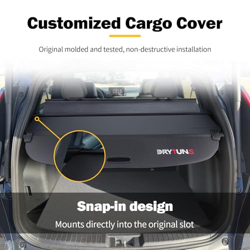 Cargo Cover Retractable Trunk Cover for Honda CRV 2017-2022 | Security Shield Privacy Shade - style: 17-22 Carbon Fiber Leather
