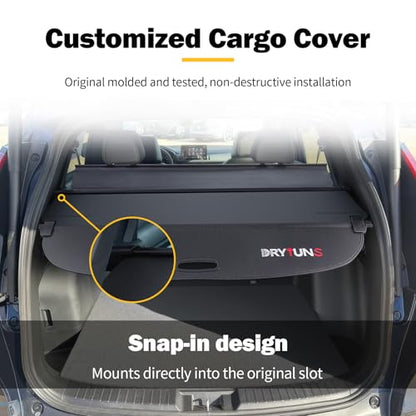 Cargo Cover Retractable Trunk Cover for Honda CRV 2017-2022 | Security Shield Privacy Shade - style: 17-22 Carbon Fiber Leather