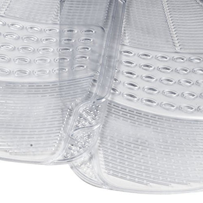 BDK Heavy Duty 4pc Front & Rear Rubber Floor Mats for Car SUV Van & Truck - All Weather Protection Universal Fit, Clear