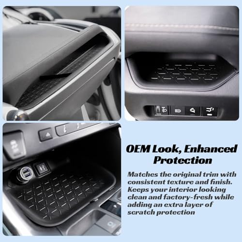 CARFIB Center Console Storage Organizer Tray Fit for Toyota RAV4 2025 2024 2023 2022 2021 2020 2019 Glove Box Organizer Tray Interior Insert Accessories 3PCS - style: Driver + Glove Box + Central Organizer Tray
