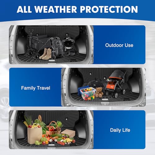 Mixsuper Cargo Liner for Hyundai Tucson 2022-2025 2026 Gas (Non for Hybrid& Plug-in Hybrid), All Weather Trunk Mat Backrest Mat TPE Back Seat Cover Protector for Tucson Accessories - size: 22-26 |Tucson| Cargo & Backrest Mat