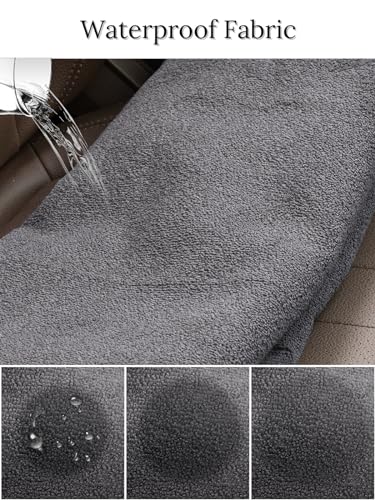 Terry Cloth seat Cover Universal Waterproof Car Sport Towel Seat Cushion Non-Slip Sweat-Absorbent Towel Cloth Suitable for Gym Workout, Universal Fit for Car SUV Van-Black