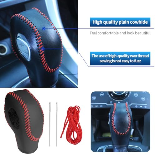 EATAKWARD PU Carbon Fiber Car Gear Shift Knob Cover - Fit for Ford Focus 2012-2016 & Fiesta 2014-2016 / Fusion S & SE 2013-2016 - style: Type A