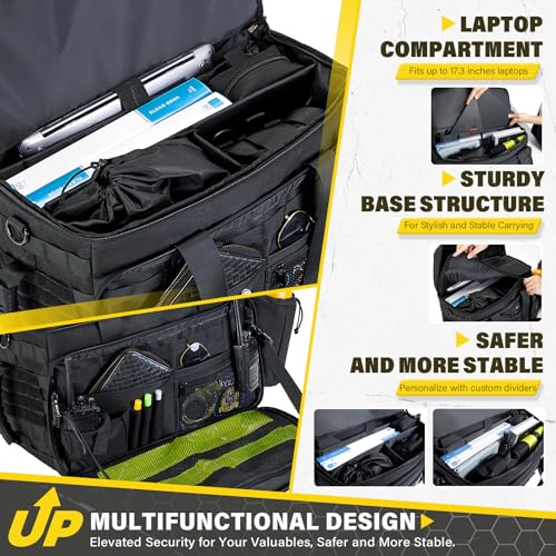 Golkcurx Patrol Bag Law Enforcement, Police Gear Bag, Car Organizer for Vehicle Passenger Seat with MOLLE System and Cup Holders