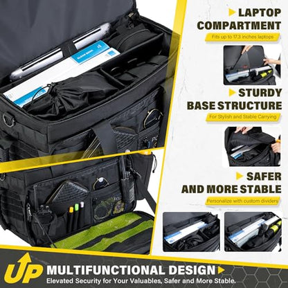 Golkcurx Patrol Bag Law Enforcement, Police Gear Bag, Car Organizer for Vehicle Passenger Seat with MOLLE System and Cup Holders