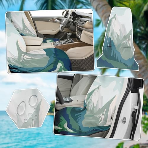 Car Seat Towel Cover After Gym, Car Seat Cover Towel – Sweatproof, Washable, Non-Slip Cover for Cars, SUVs (2 Pack, Yosemite) - color: Yosemite