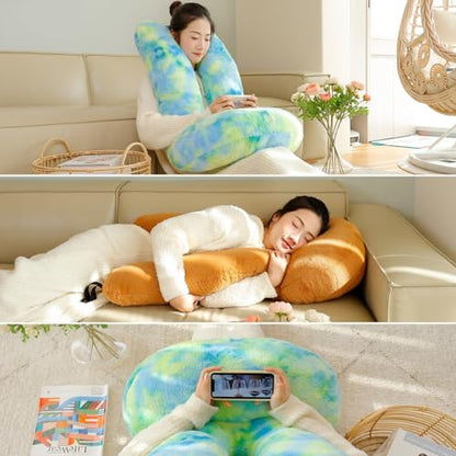 Travel Pillow Car Travel Sleep Support Pillow 2-in-1 Lap Pillow and Car Pillow with Neck and Body Support for Adults and Kids on Long Trips Kids Travel Pillow Pink - color: E-pink