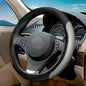 Steering Wheel Cover, Microfiber Leather Splicing with Classic Embossing,Contrasting Colors Anti-Slip Breathable Auto Car Steering Wheel Cover Fit 15 Inch Car Wheel Protector (Black&Gray) - color: Black&Gray