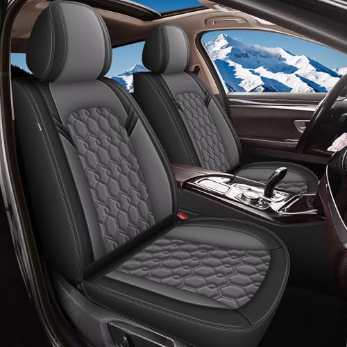 Car Seat Covers Fit for Subaru Crosstrek 2016-2026 - First Row 2 Seat Waterproof Leather Seat Covers Protector（2 Front Set,Black & Grey） - color: #054 Black&Grey, size: 8.Crosstrek 2016-2026-2 front seat covers only