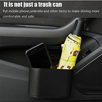 Car Trash Can with Lid, Mini Universal Vehicle Mini Leakproof Garbage Can Bin with 30pcs Trash Bags，Waterproof Car Bin for Front Back Seat Accessories for Auto Office Home(Black) - size: Car Trash Can - Black with 30 Trash Bags